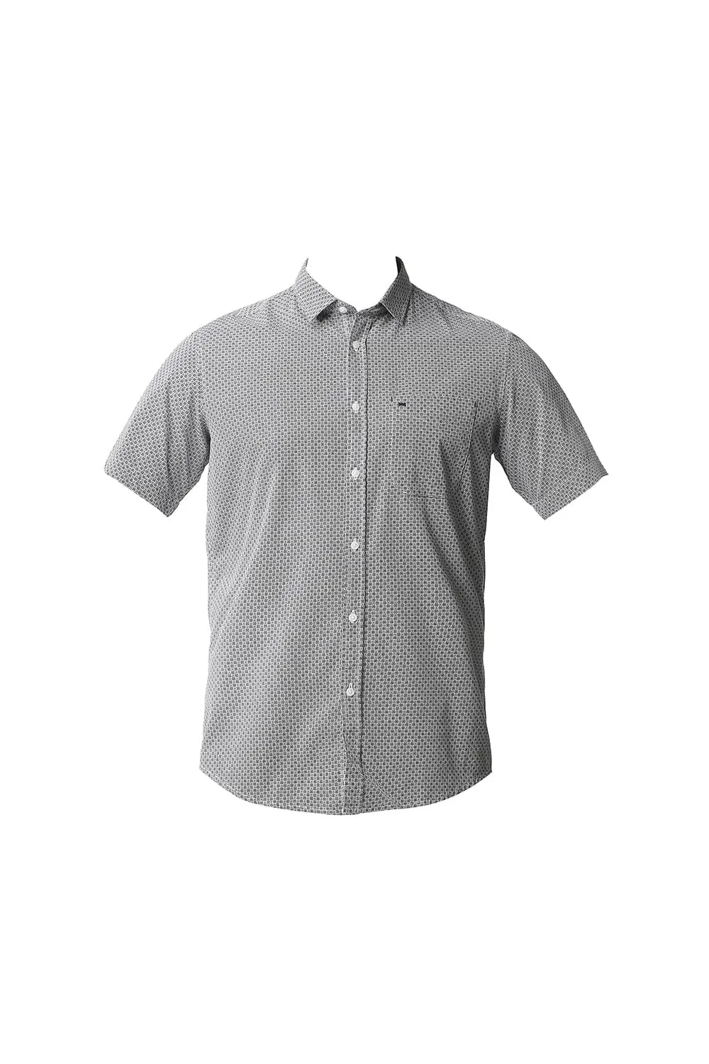 Basics Slim Fit Poplin Printed Shirt