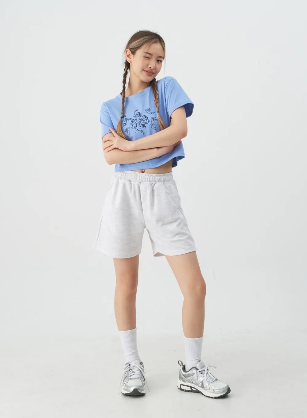 High-Waisted Sweat Shorts CJ13
