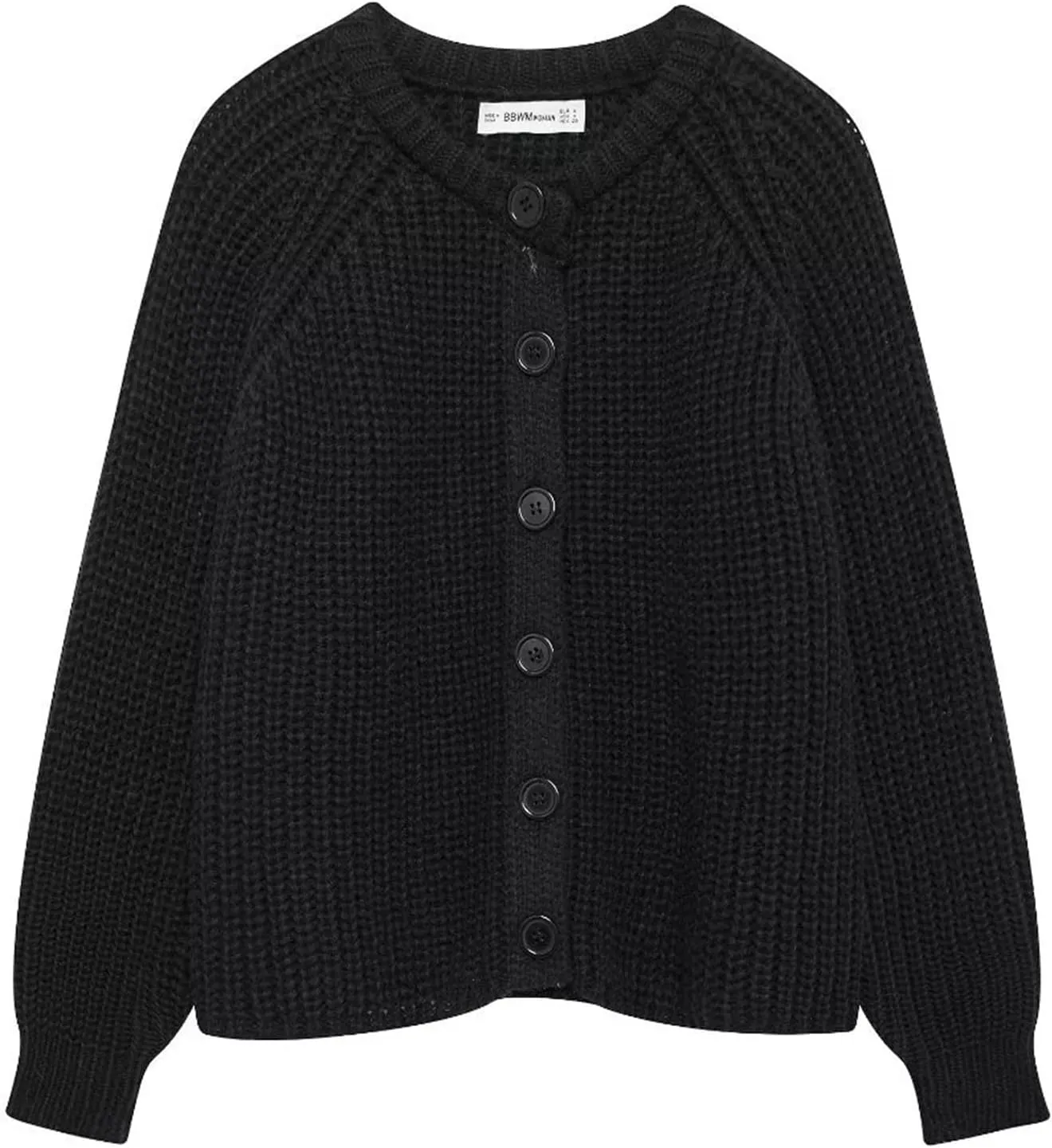 HOTIAN Women's Chunky Knit Cardigan Sweater 2025 Long Sleeve Button Down Cropped Cardigan Outwear Spring Autumn