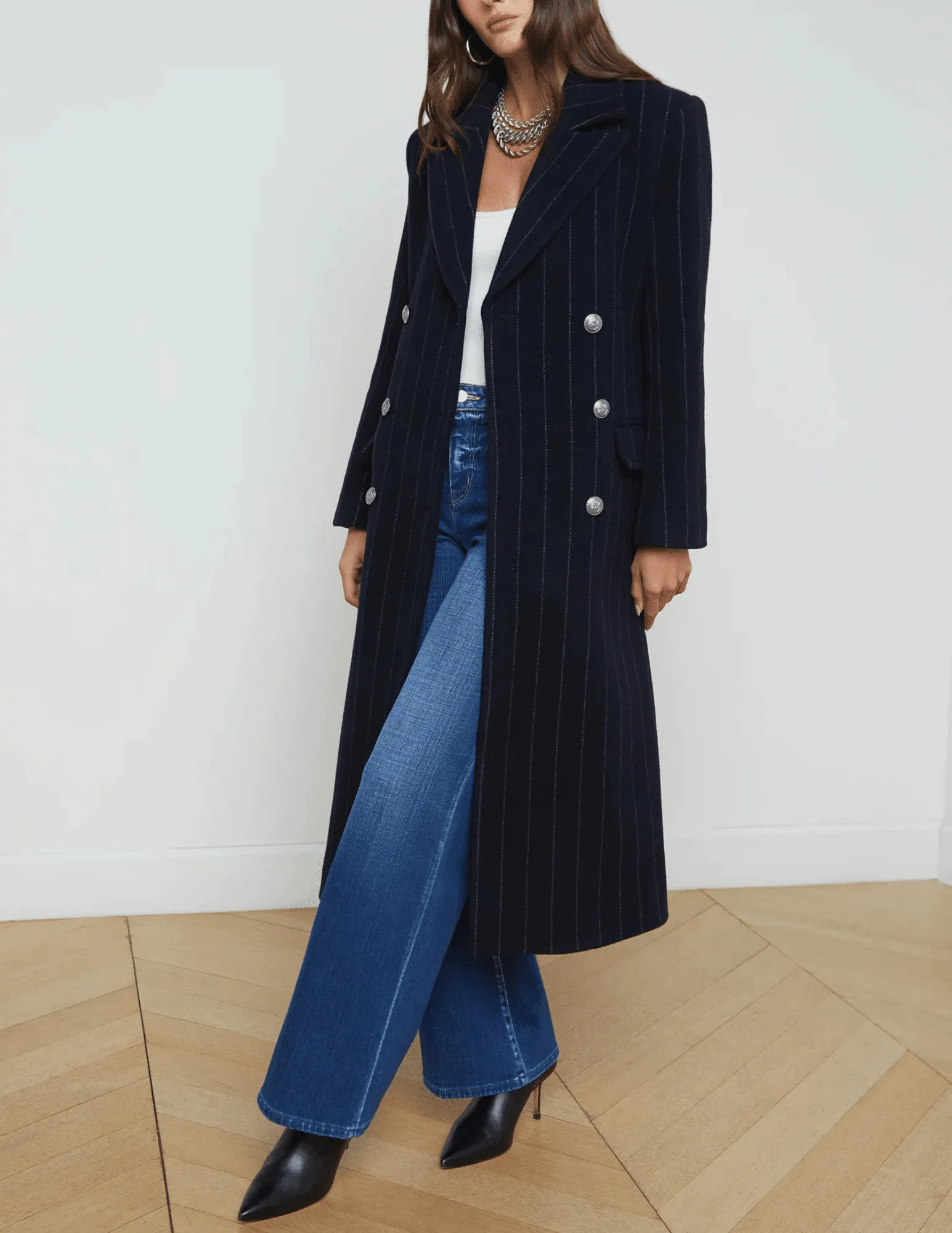 L'Agence Olina Long Belted Coat