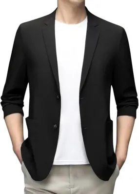 Men Casual Blazer One Button Sport Coats Slim Fit Lightweight Business Suit Jackets Business Basic Sports Coats
