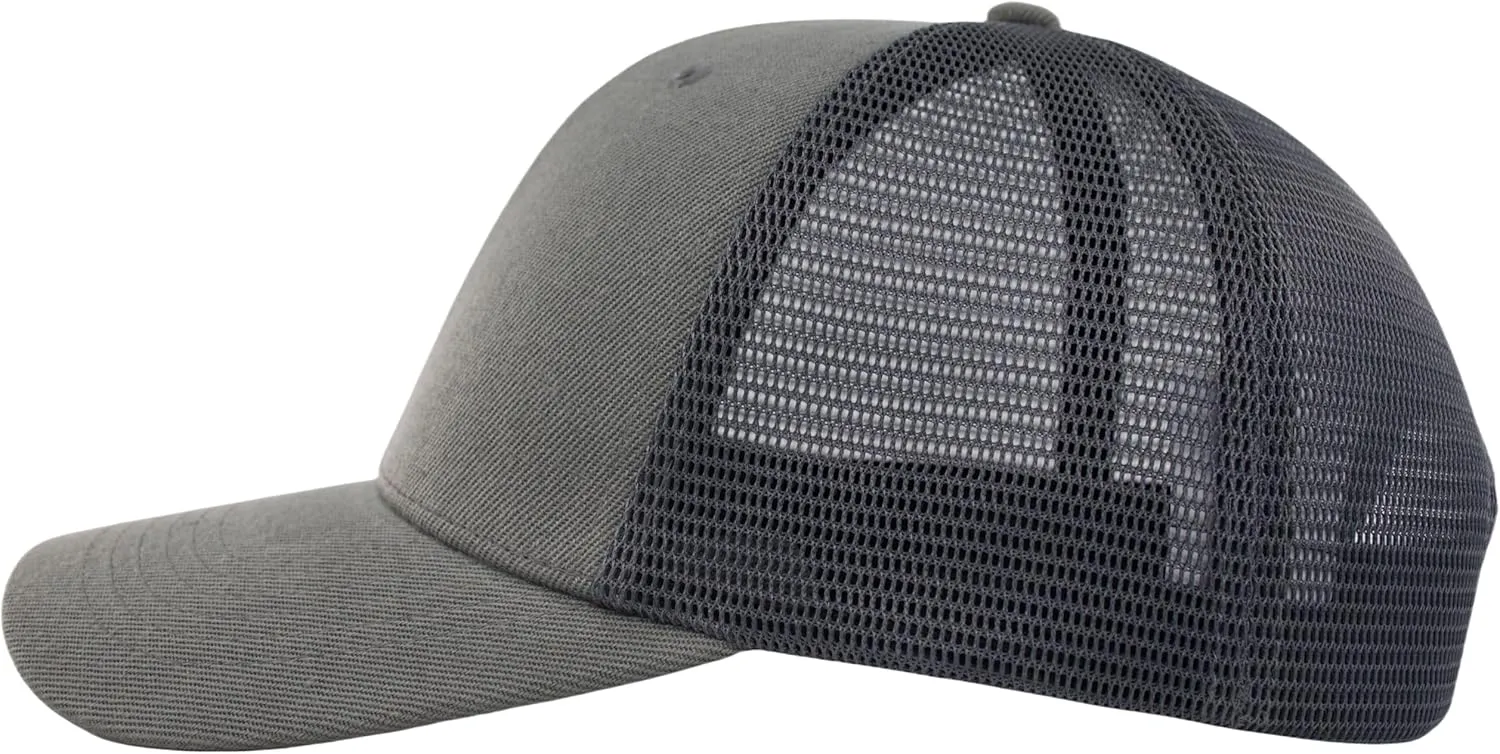 Men's Classics Trucker Hat(M-L/XL,XXL)-Blank Structured Baseball Cap,Adjustable/Mesh Snapback Hats