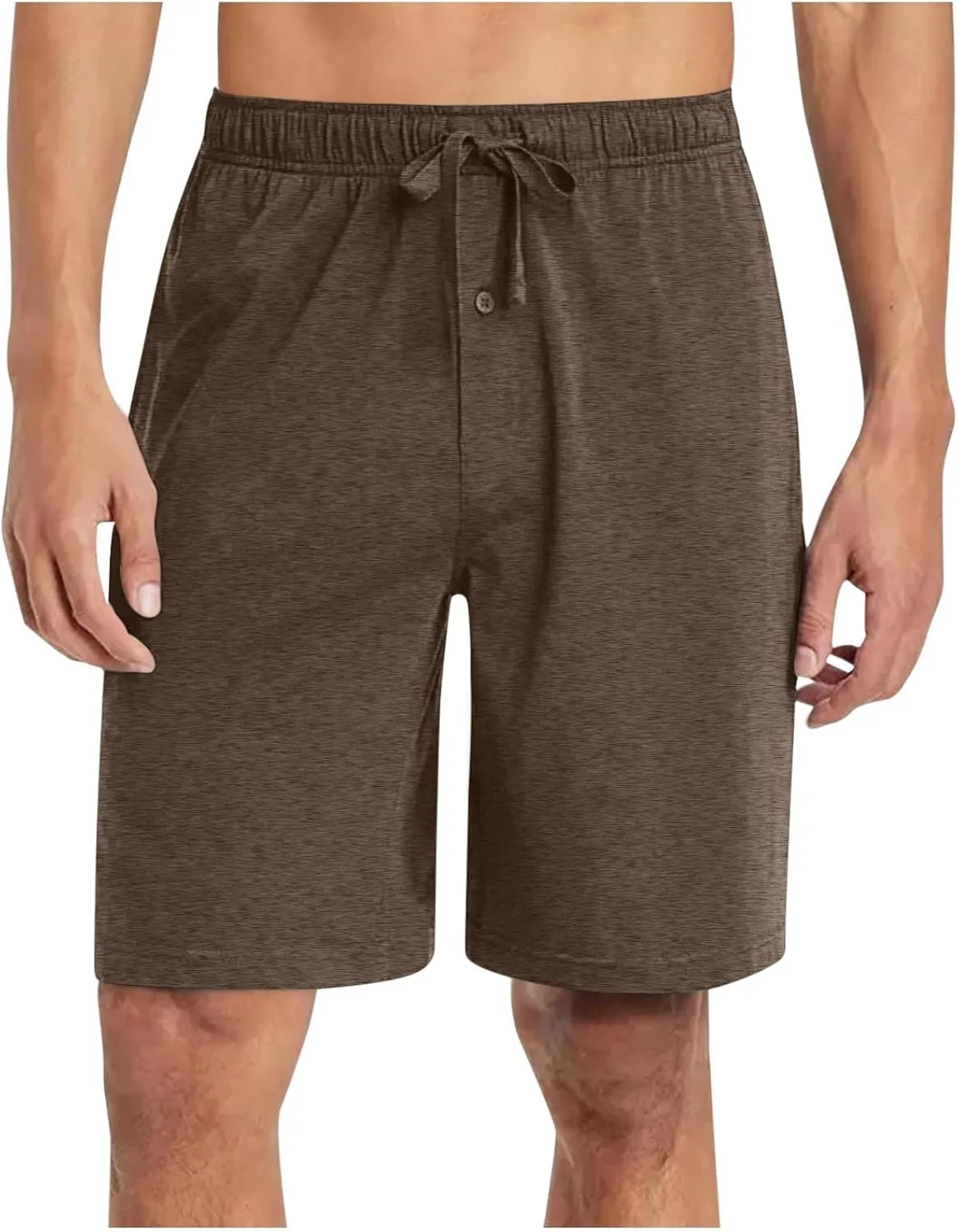 Mens Pajama Shorts Comfy Lounge Pj Shorts Soft Sleepwear Bottoms Elastic Waist Drawstring Beach Shorts with Pockets