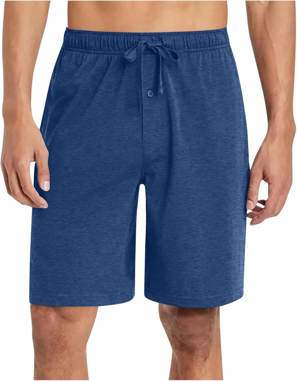 Mens Pajama Shorts Comfy Lounge Pj Shorts Soft Sleepwear Bottoms Elastic Waist Drawstring Beach Shorts with Pockets