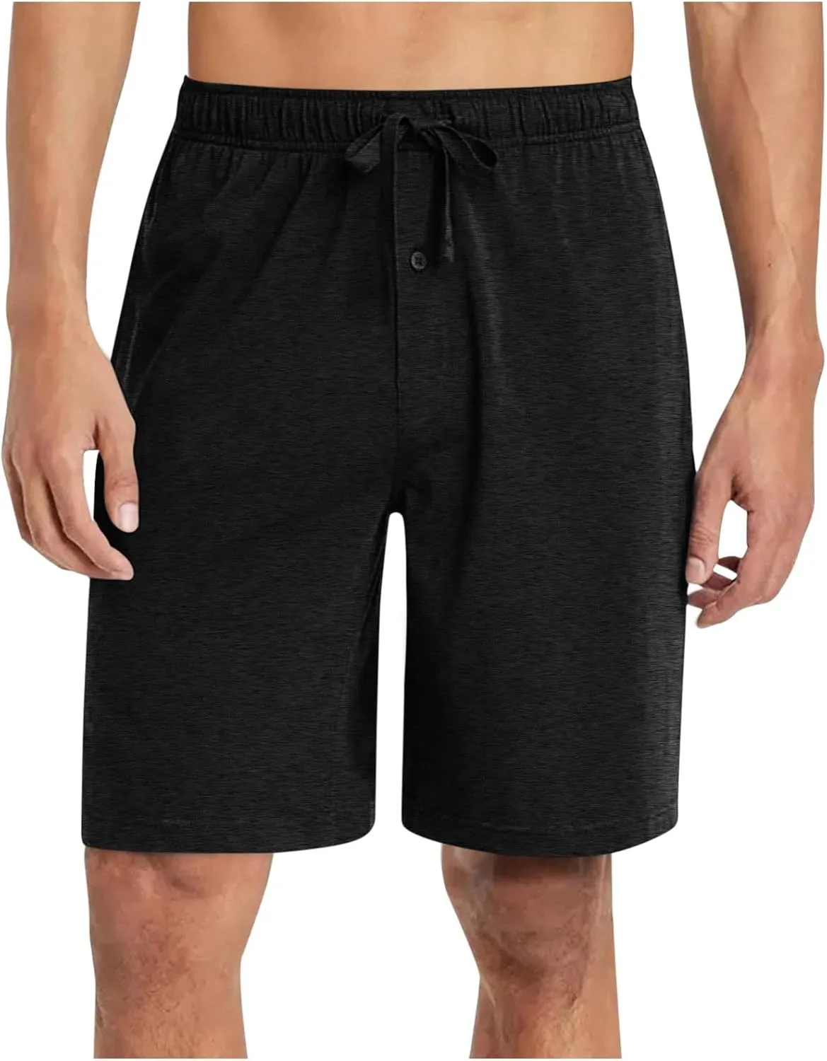 Mens Pajama Shorts Comfy Lounge Pj Shorts Soft Sleepwear Bottoms Elastic Waist Drawstring Beach Shorts with Pockets