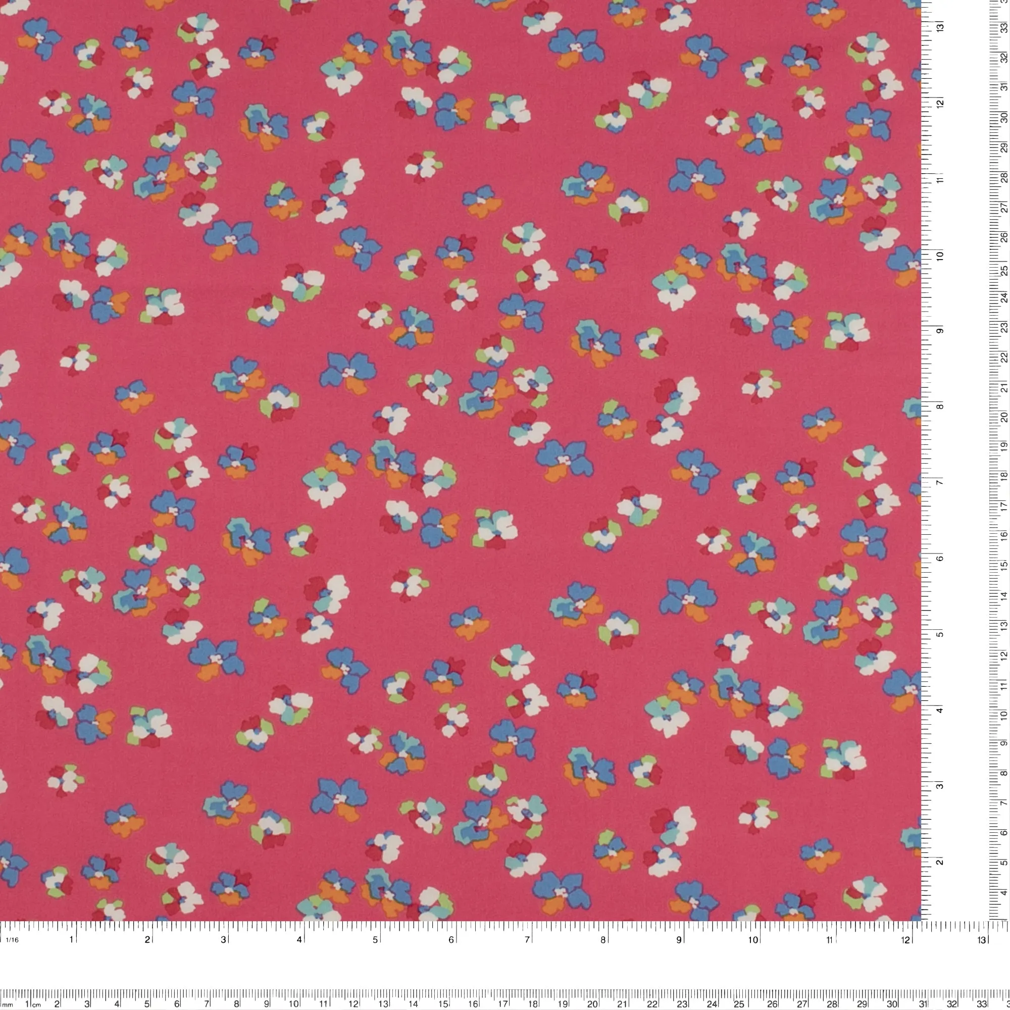 Printed Poplin - HULA-HOOP - 005 - Fuschia