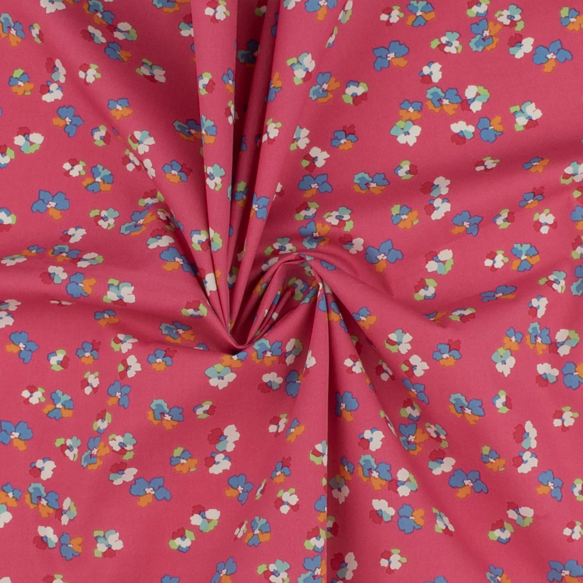 Printed Poplin - HULA-HOOP - 005 - Fuschia