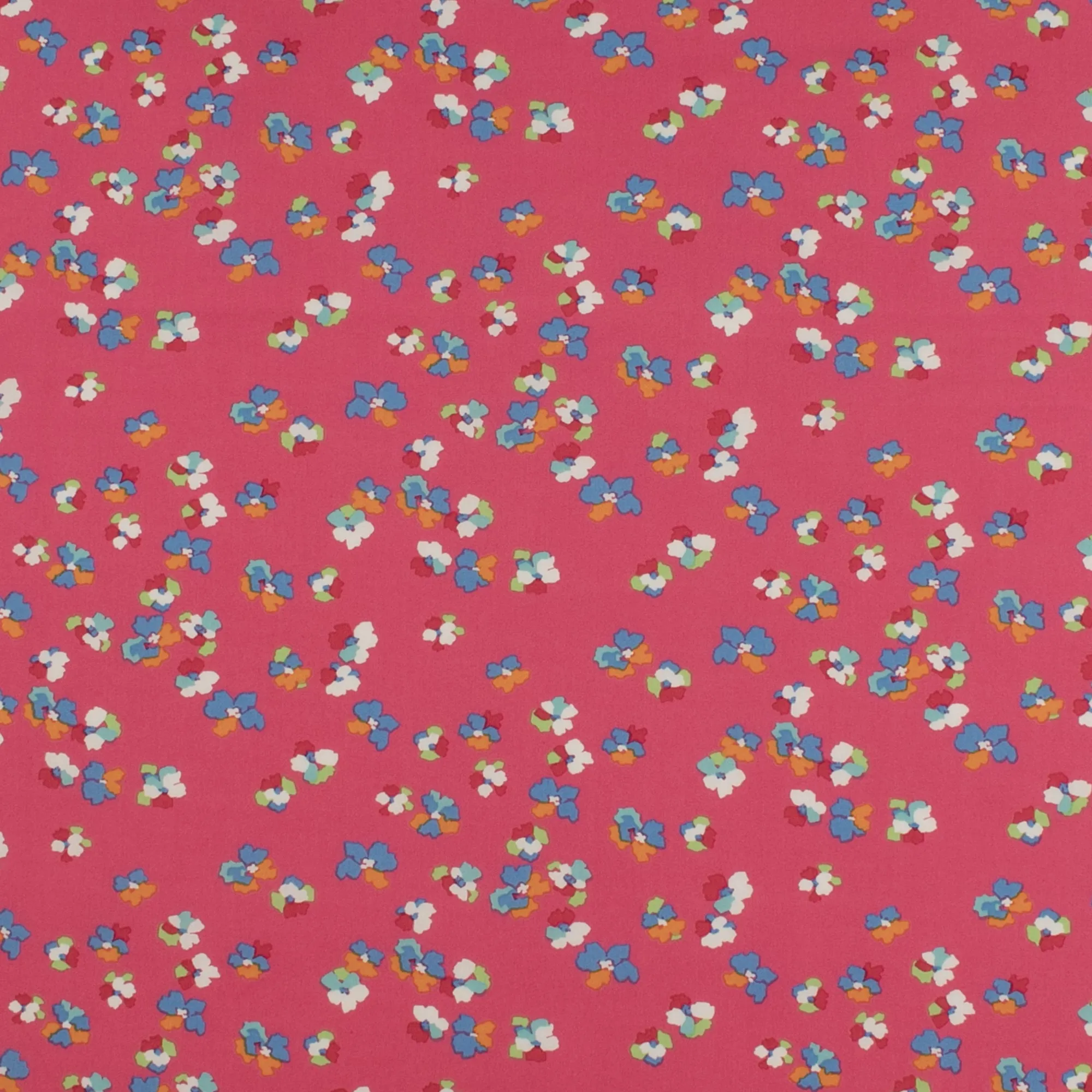 Printed Poplin - HULA-HOOP - 005 - Fuschia