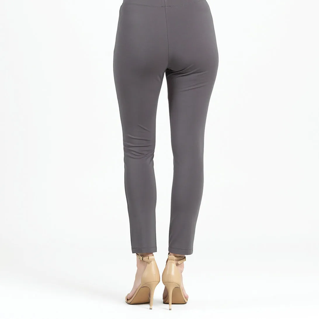 Rayon-Ponte Knit - Slim Rider Pant - Mocha