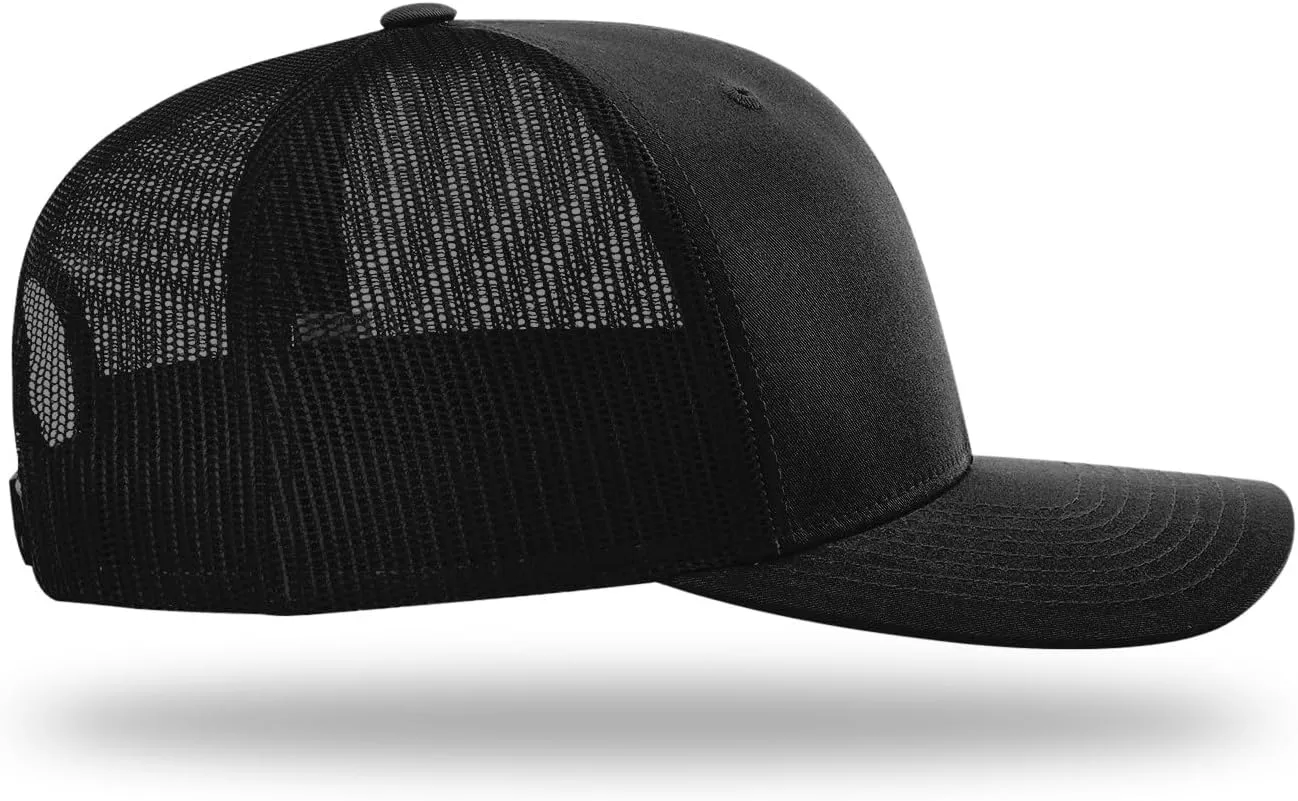 Richardson 112 Trucker Hat - Premium Blank Baseball Cap, Adjustable Snapback Hat - Structured Six Panel Richardson Blank Hats
