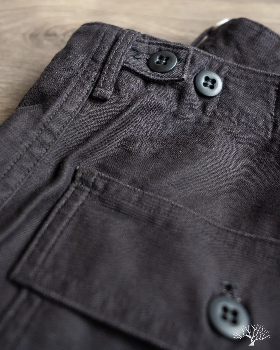 Slim Fit Fatigue Pants - Black