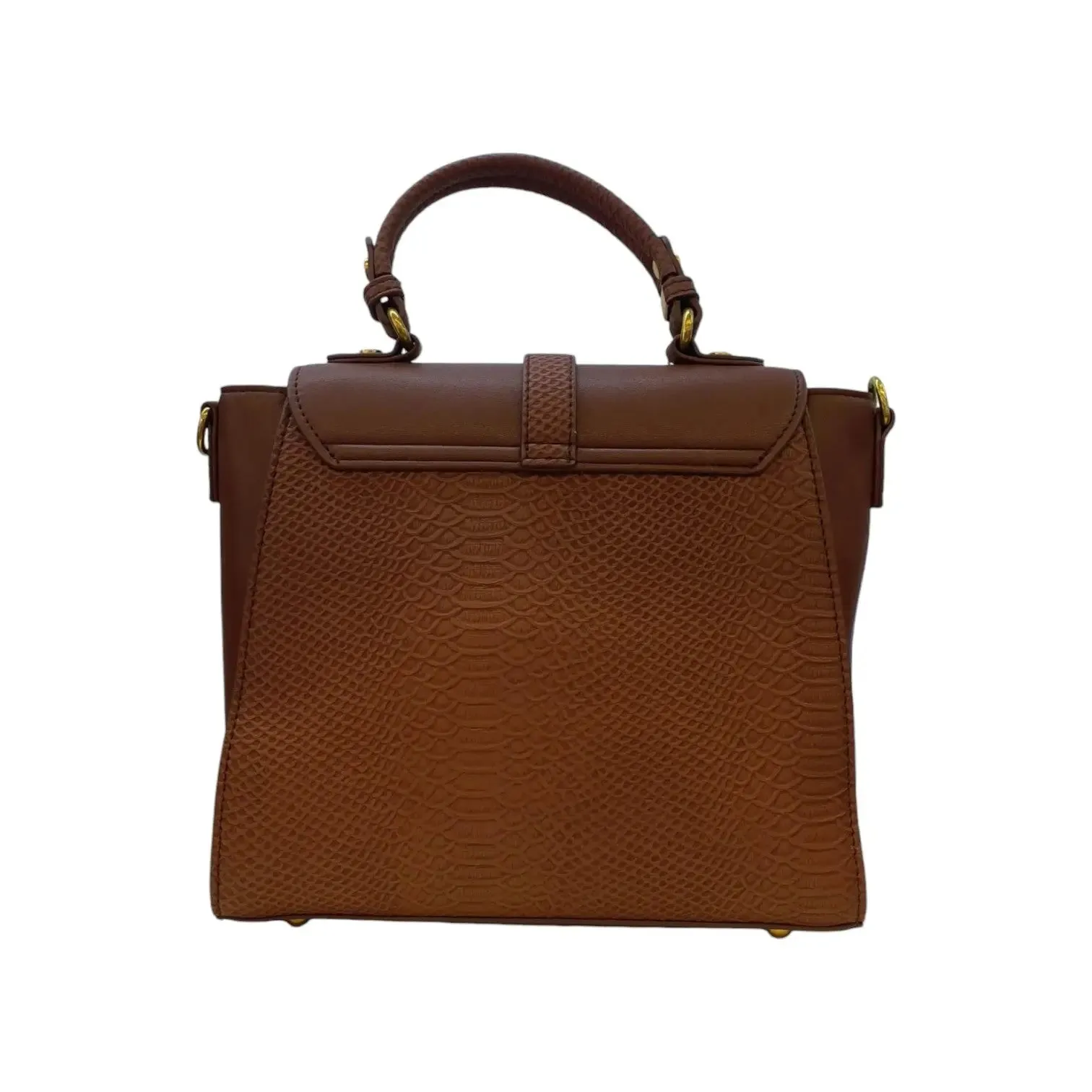 Vernika Classic Structured Satchel with Crocodile Texture Handbag