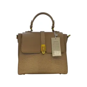 Vernika Classic Structured Satchel with Crocodile Texture Handbag