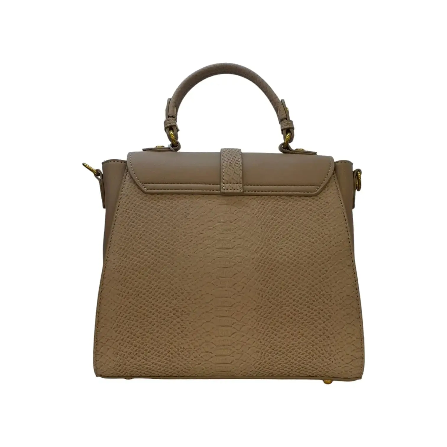 Vernika Classic Structured Satchel with Crocodile Texture Handbag