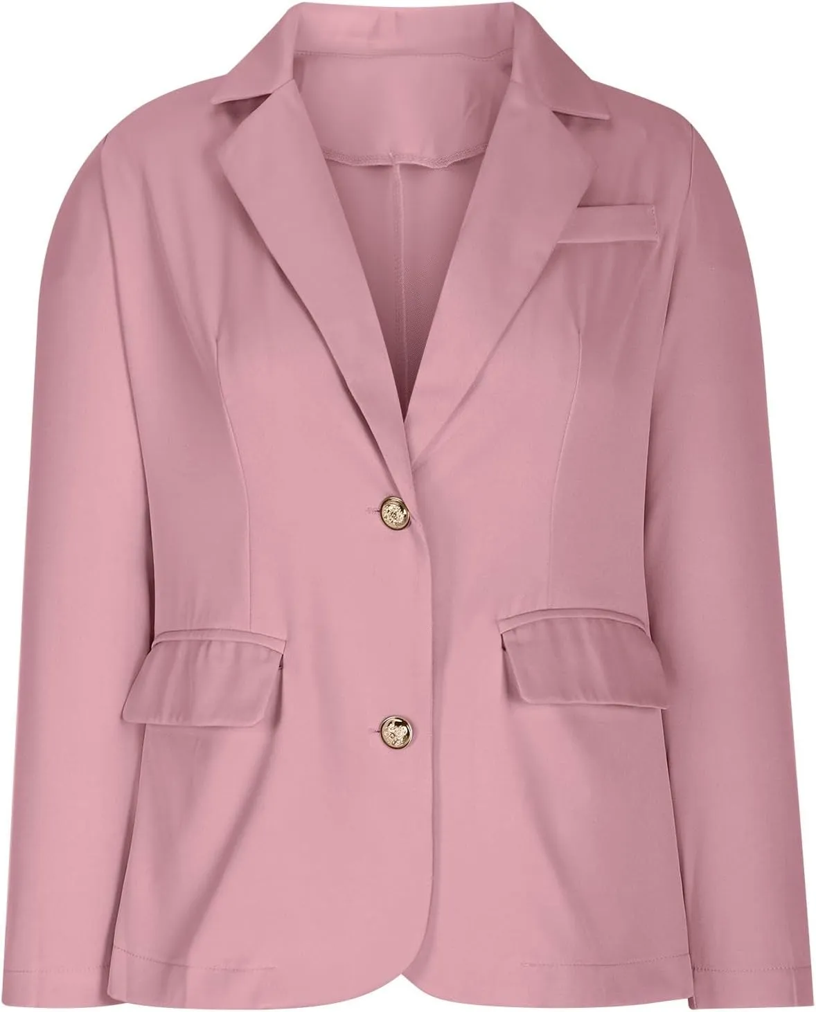 Womens Business Casual Blazers Button Open Front Long Sleeve Outfits Lightweight Work Office Jackets with Pockets