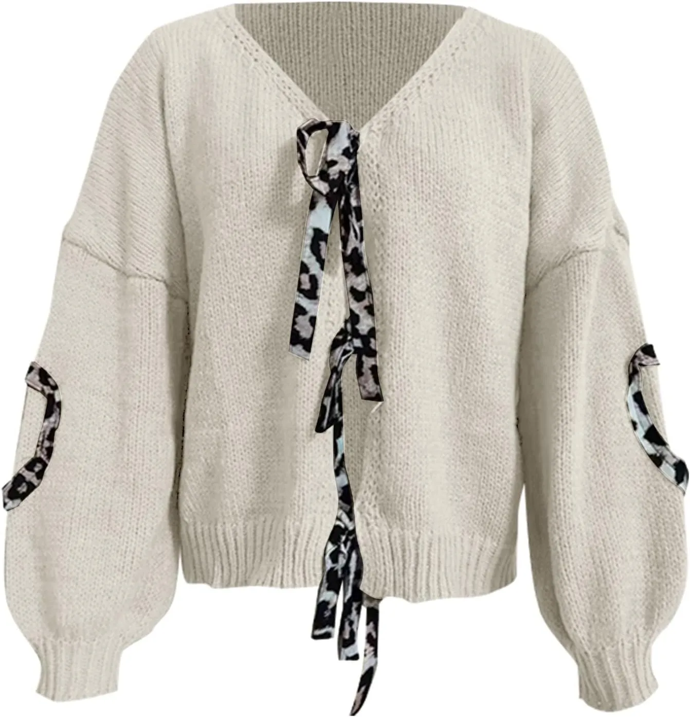 Women's Knit Cardigans 2024 Oversized Chunky Cardigan Sweaters Fall Fashion Open Front Knit Long Sleeve Cardigans
